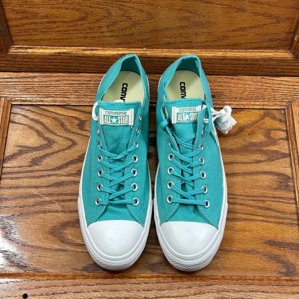 Converse CTAS Shield‎ Canvas Ox Aegean Aqua Black Buff Shoes - Picture 4 of 9